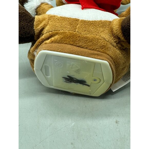 Gemmy Plush Reindeer Christmas Animated Singing Toy With Scarf & Santa Hat READ - Picture 6 of 6